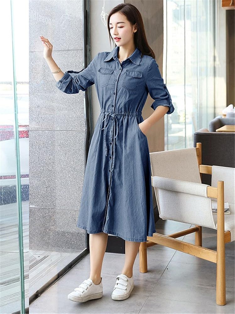 ミストレアス Denim Amerian Sleeve Long Dress ミストレアス Denim Amerian Sleeve Long Dress